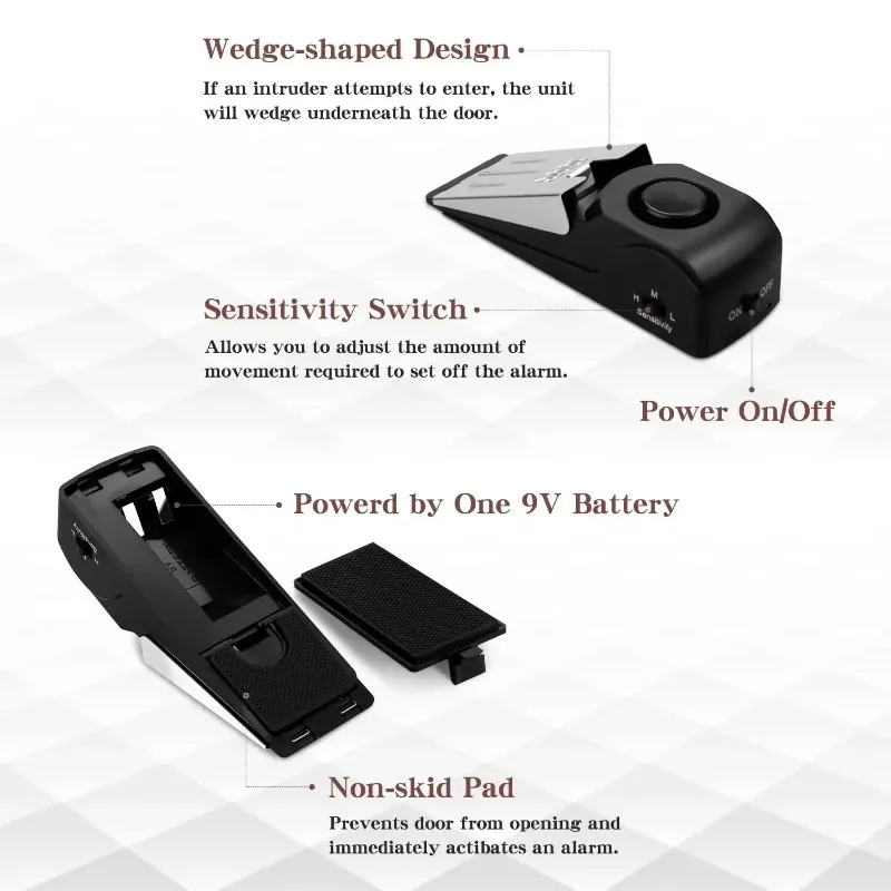 ZEXEF mini protección de segur - Door Stop Alarm reseña y precio